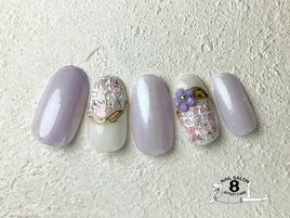 春ツイード×フラワーアート