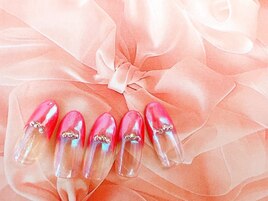 フレンチネイル×オーロラ
