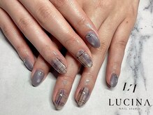 ネイルスタジオ ルキナ(LUCINA)/T-322 大人可愛いチェックネイル
