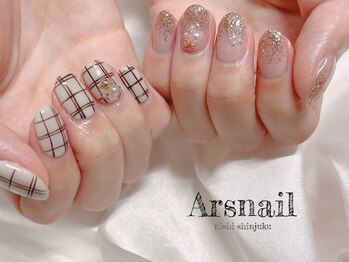 アルスネイル(Ars nail)/ちぐはぐ秋ネイル