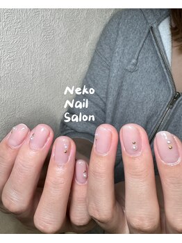 ネコ(Neko)/ワンカラー&ストーンアート