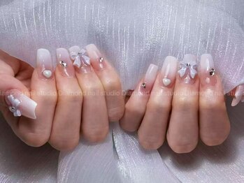 ダイアモンドネイルスタジオ 新宿店(Diamond Nail Studio)/チップ長さだし10本デザイン