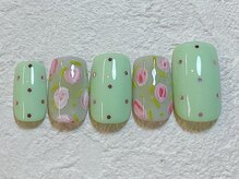 ネイルビート(NAIL BEAT)/ドット　フラワーネイル