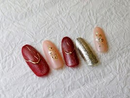 和装ネイル 成人式サンプル