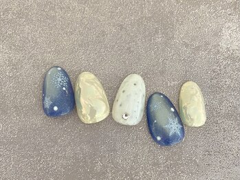 クラリスバイネオ 武蔵小杉(Claris by neo)/雪の結晶マグネットネイル¥9500