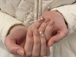 ワンカラー × お花ホロ