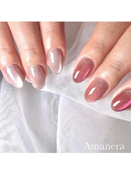 アマネラ(Amanera)の写真/”うる艶”ネイルで上品で気品のある指先に♪肌馴染みの良いカラー・デザイン豊富に取り揃えております◎