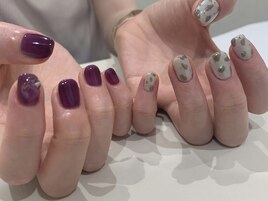 牛柄ネイル
