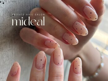 ミディール(mideal)の写真/≪ネイル初心者の方も大歓迎≫*ナチュラルなのにどこか特別に感じるデザイン*カラー配合で理想のカラーに◇