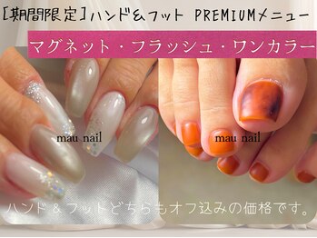 マウネイル(mau nail)の写真/【季節限定】(10月末まで!!!)1回のご来店でハンド＆フットが完成♪