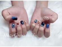 ハズグラスネイル(Haze Grass nail)/秋ネイル