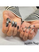 リファインネイル(refinenail)/ちぐはぐ黒ネイル/フィルイン