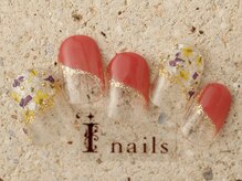 アイネイルズ 町田店(I nails)/ドライフラワーフレンチ　8480円