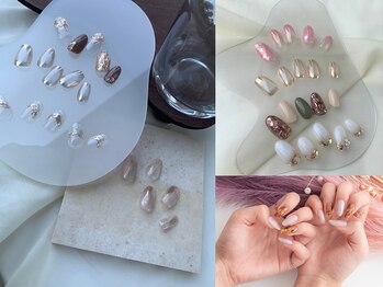 カイノ 福岡天神店(KAINO)の写真/《最旬デザイン多数ご用意☆》周りと差がつくデザインで、自信の持てる指先に♪自爪にお悩みのある方も◎
