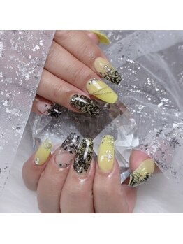 黒レースゴテゴテネイル★