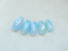 マーブル×ラメ