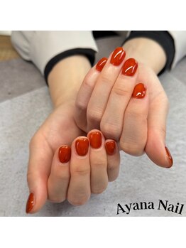 リファインネイル(refinenail)/赤ワンカラーネイル/フィルイン