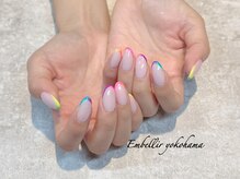 アンベリール 横浜店(Embellir)/37.カラフル細フレンチネイル