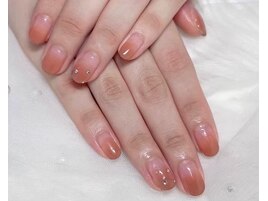 グラデーション/オレンジネイル