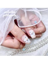 プティポルト(petite porte)/Xmasコース☆3D雪だるまネイル