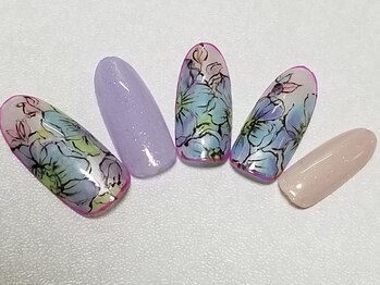 ネイリックス アヴェニール(NAILX avenir)/寒色フラワー