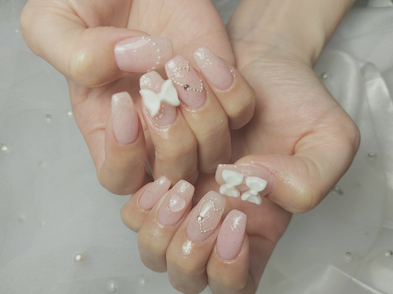 ネイルチップ　ガーリー　指輪　リング　量産型　オーダー　オーロラ ネイルチップ ガーリー 指輪 リング 量産型 オーダー オーロラ