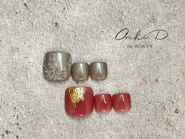 【フット】親指２本アート