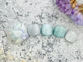 お花フットネイル銀座フィルイン