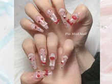 ピオミエルネイル 新宿(pio miel nail)/ハートリボンネイル