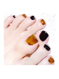 べっ甲フットネイル♪