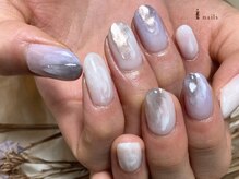 アイネイルズ 渋谷店(I nails)/水滴ラベンダー¥7980