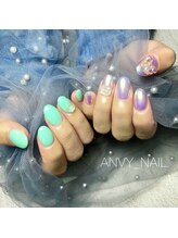 ネイルサロン あんび/ちぐはぐワンカラー