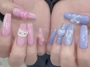 ロングきらきらネイル