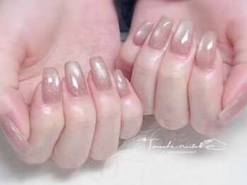 トゥーシェネイルズ 上中野店(Touche’nails)の写真/シンプルかつ上品に華やかな印象UP♪【極ツヤワンカラ-¥4980】丁寧×スピ-ディ-!ネイルデビュ-にオススメ★