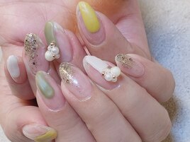 春色マット塗りっぱなしネイル