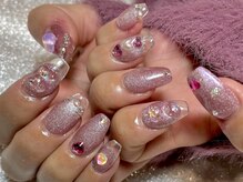 ネイルキュート アンド クールラッシュ 亀有店(nailcute & CoolLash)/ギャラクシークリアFrench＊。