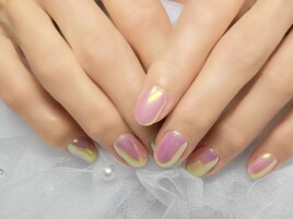 シンプルオーロラネイル