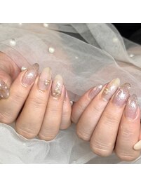 キラキラクリスマスネイル