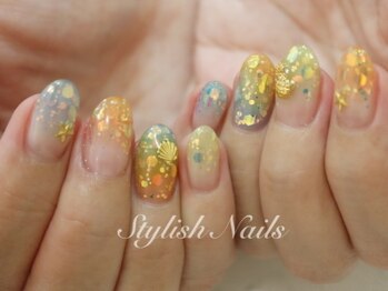 スタイリッシュネイルズ(Stylish Nails)/夏ポップオーロラネイル