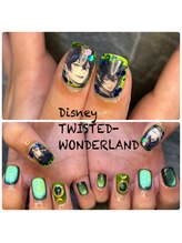 ネイルジョブ(NAIL JOB)/ジェル推しプリント×ワンカラー