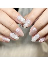 マイオティック ネイル(miotic nail)/パールハートデザイン