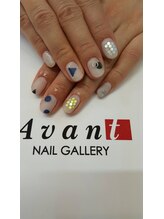 ネイルギャラリーアヴァン(NAIL GALLERY Avant)/個性派ショートネイル