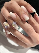 ネイルキュート アンド クールラッシュ 亀有店(nailcute & CoolLash)/白グラ＊。