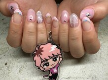 アムネイル(am.nail)/ジェルネイル6本アート+ストーン