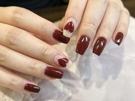 ワンポイントハートネイル