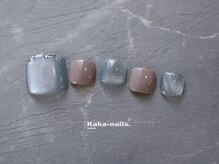 カカネイルズ(Kaka nails)/【フット】マグネットガラス風