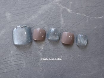 カカネイルズ(Kaka nails)/【フット】マグネットガラス風