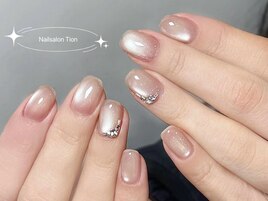 オンブレフレンチ・冬ネイル