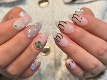 シェリーラメール 渋谷(cherielamer)/筆記体ネイル