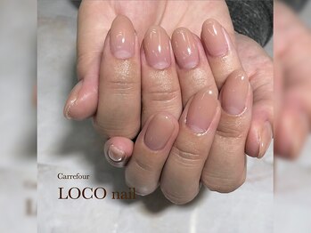 カルフール ロコ ネイル 草加西口店(Carrefour LOCO nail)/ナチュラルグラデ／お客様写真